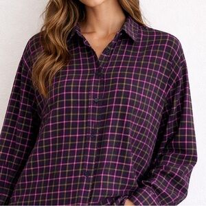 Madewell Stoppard Plaid Flannel Westlake Button Down Shirt Medium